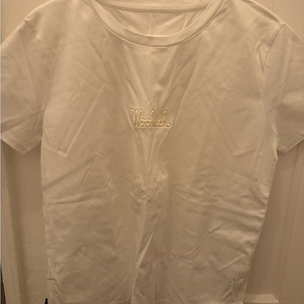 Woolrich Embossed Logo White Tee